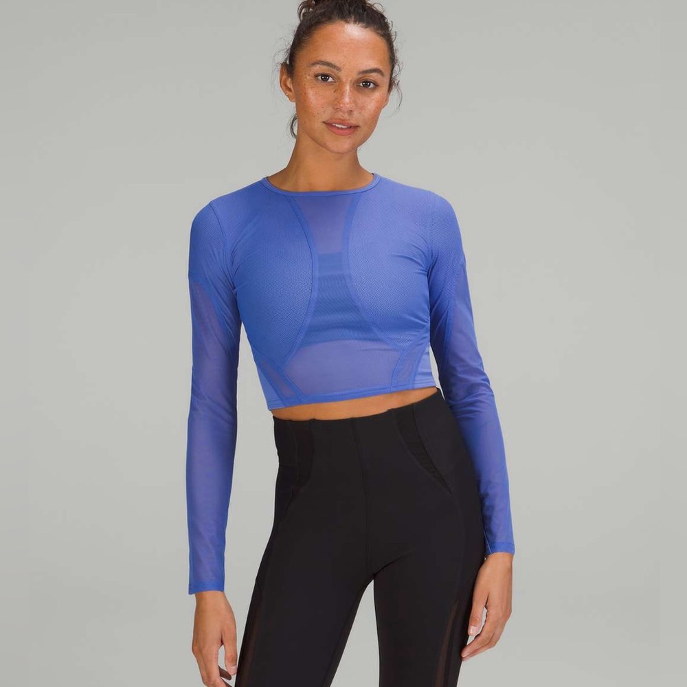 Lululemon Mesh Panelled Training Long Sleeve Wild Indigo Shirt
